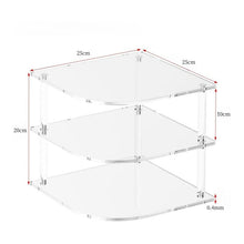 Load image into Gallery viewer, YX165 Acrylic 3 Tier Corner Plates and Bowls Organizer Shelf, YX165