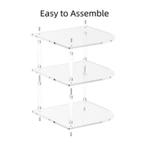 Load image into Gallery viewer, YX165 Acrylic 3 Tier Corner Plates and Bowls Organizer Shelf, YX165
