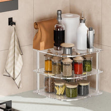 Load image into Gallery viewer, YX165 Acrylic 3 Tier Corner Plates and Bowls Organizer Shelf, YX165
