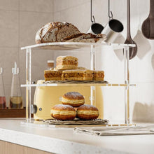 Load image into Gallery viewer, YX165 Acrylic 3 Tier Corner Plates and Bowls Organizer Shelf, YX165