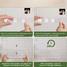 Load image into Gallery viewer, YX166 Acrylic Straw Wall Mount Bracket, with Double Sided Adhesion Stickers, YX166