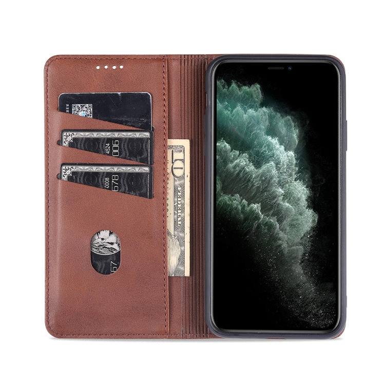 AZNS Magnetic Calf Texture Horizontal Flip Leather Case with Card Slots & Holder & Wallet, For iPhone 12 Pro Max, For iPhone 12 / 12 Pro, For iPhone 12 mini, For iPhone 11 Pro Max, For iPhone 11 Pro, For iPhone 11