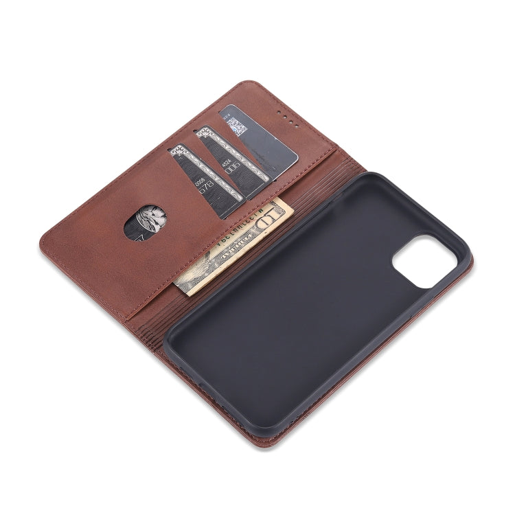 AZNS Magnetic Calf Texture Horizontal Flip Leather Case with Card Slots & Holder & Wallet, For iPhone 12 Pro Max, For iPhone 12 / 12 Pro, For iPhone 12 mini, For iPhone 11 Pro Max, For iPhone 11 Pro, For iPhone 11