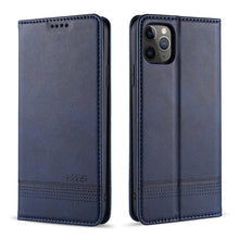 Load image into Gallery viewer, AZNS Magnetic Calf Texture Horizontal Flip Leather Case with Card Slots &amp; Holder &amp; Wallet, For iPhone 12 Pro Max, For iPhone 12 / 12 Pro, For iPhone 12 mini, For iPhone 11 Pro Max, For iPhone 11 Pro, For iPhone 11