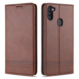AZNS Magnetic Calf Texture Horizontal Flip Leather Case with Card Slots & Holder & Wallet, For Samsung Galaxy A11, For Samsung Galaxy A21s, For Samsung Galaxy A31, For Samsung Galaxy A41, For Samsung Galaxy A51, For Samsung Galaxy A71                  ...