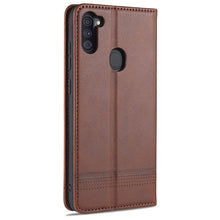 Load image into Gallery viewer, AZNS Magnetic Calf Texture Horizontal Flip Leather Case with Card Slots &amp; Holder &amp; Wallet, For Samsung Galaxy A11, For Samsung Galaxy A21s, For Samsung Galaxy A31, For Samsung Galaxy A41, For Samsung Galaxy A51, For Samsung Galaxy A71                  ...
