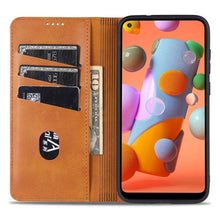 Load image into Gallery viewer, AZNS Magnetic Calf Texture Horizontal Flip Leather Case with Card Slots &amp; Holder &amp; Wallet, For Samsung Galaxy A11, For Samsung Galaxy A21s, For Samsung Galaxy A31, For Samsung Galaxy A41, For Samsung Galaxy A51, For Samsung Galaxy A71                  ...