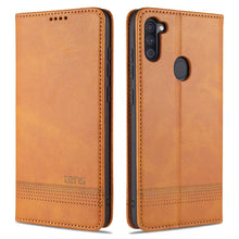 Load image into Gallery viewer, AZNS Magnetic Calf Texture Horizontal Flip Leather Case with Card Slots &amp; Holder &amp; Wallet, For Samsung Galaxy A11, For Samsung Galaxy A21s, For Samsung Galaxy A31, For Samsung Galaxy A41, For Samsung Galaxy A51, For Samsung Galaxy A71                  ...