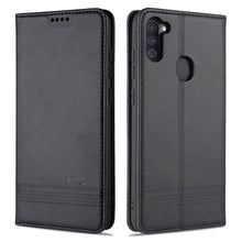 Load image into Gallery viewer, AZNS Magnetic Calf Texture Horizontal Flip Leather Case with Card Slots &amp; Holder &amp; Wallet, For Samsung Galaxy A11, For Samsung Galaxy A21s, For Samsung Galaxy A31, For Samsung Galaxy A41, For Samsung Galaxy A51, For Samsung Galaxy A71                  ...