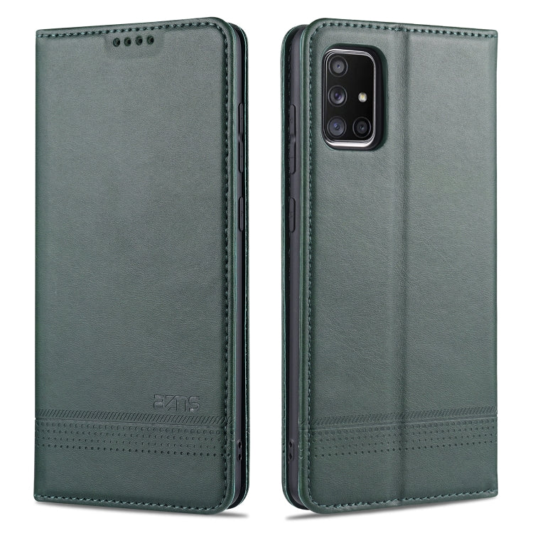 AZNS Magnetic Calf Texture Horizontal Flip Leather Case with Card Slots & Holder & Wallet, For Samsung Galaxy A11, For Samsung Galaxy A21s, For Samsung Galaxy A31, For Samsung Galaxy A41, For Samsung Galaxy A51, For Samsung Galaxy A71                  ...