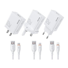 Load image into Gallery viewer, WK WP-U76 Kinkong 12W USB Charger Set, UK Plug, US Plug, EU Plug