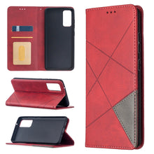 Load image into Gallery viewer, Rhombus Texture Horizontal Flip Magnetic Leather Case with Holder &amp; Card Slots