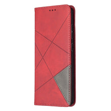Load image into Gallery viewer, Rhombus Texture Horizontal Flip Magnetic Leather Case with Holder &amp; Card Slots