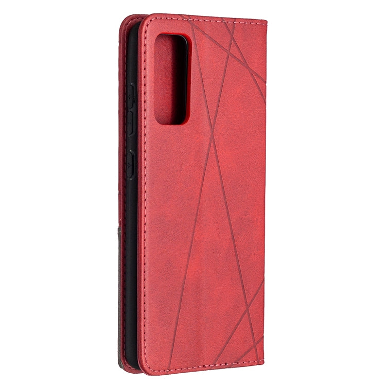 Rhombus Texture Horizontal Flip Magnetic Leather Case with Holder & Card Slots