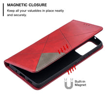 Load image into Gallery viewer, Rhombus Texture Horizontal Flip Magnetic Leather Case with Holder &amp; Card Slots