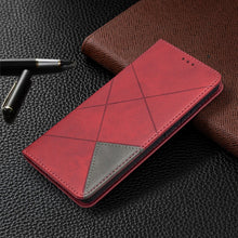 Load image into Gallery viewer, Rhombus Texture Horizontal Flip Magnetic Leather Case with Holder &amp; Card Slots