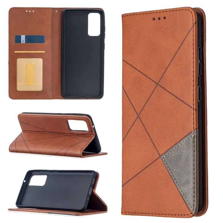 Rhombus Texture Horizontal Flip Magnetic Leather Case with Holder & Card Slots