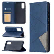 Load image into Gallery viewer, Rhombus Texture Horizontal Flip Magnetic Leather Case with Holder &amp; Card Slots