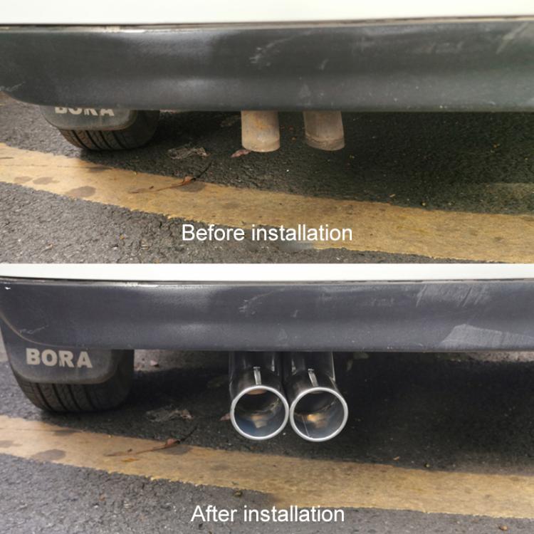 Car Modified Stainless Steel Exhaust Pipe Tail Throat, For Bora 2002-2008