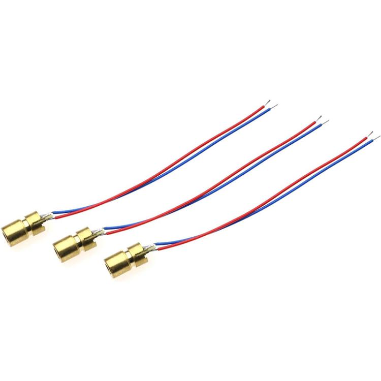 10pcs/Pack Adjustable Diode Laser Head Red Dot Laser Module, 5V, 3V