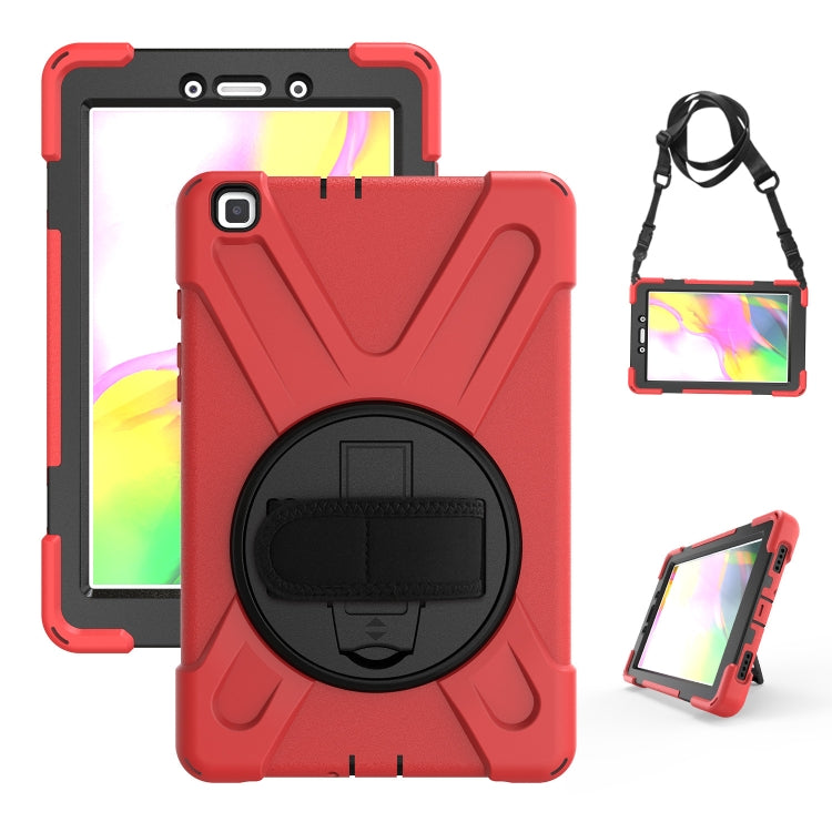 Shockproof Colorful Silicone + PC Protective Case with Holder & Hand Grip Strap