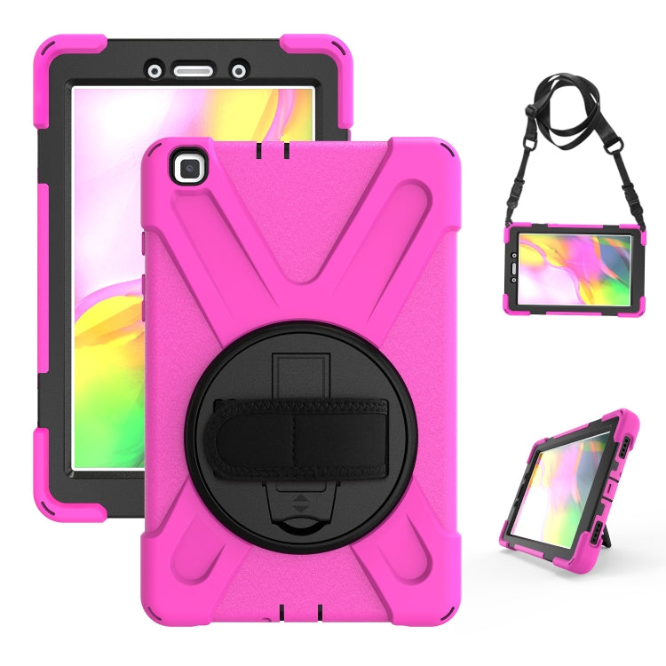 Shockproof Colorful Silicone + PC Protective Case with Holder & Hand Grip Strap