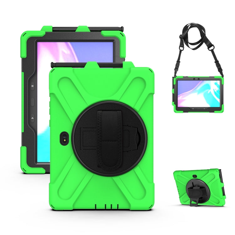 Shockproof Colorful Silicone + PC Protective Case with Holder & Hand Grip Strap