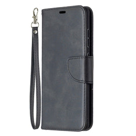Lambskin Texture Pure Color Horizontal Flip PU Leather Case with Holder & Card Slots & Wallet & Lanyard