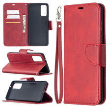 Load image into Gallery viewer, Lambskin Texture Pure Color Horizontal Flip PU Leather Case with Holder &amp; Card Slots &amp; Wallet &amp; Lanyard