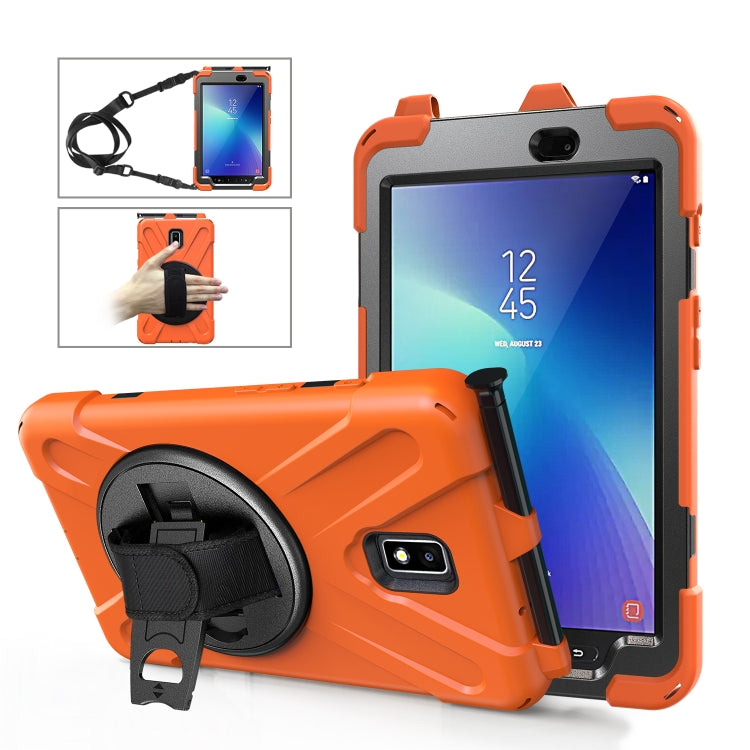 Shockproof Colorful Silicone + PC Protective Case with Holder & Hand Grip Strap & Pen Slot