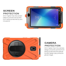 Load image into Gallery viewer, Shockproof Colorful Silicone + PC Protective Case with Holder &amp; Hand Grip Strap &amp; Pen Slot