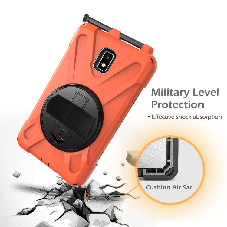 Shockproof Colorful Silicone + PC Protective Case with Holder & Hand Grip Strap & Pen Slot