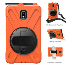 Load image into Gallery viewer, Shockproof Colorful Silicone + PC Protective Case with Holder &amp; Hand Grip Strap &amp; Pen Slot
