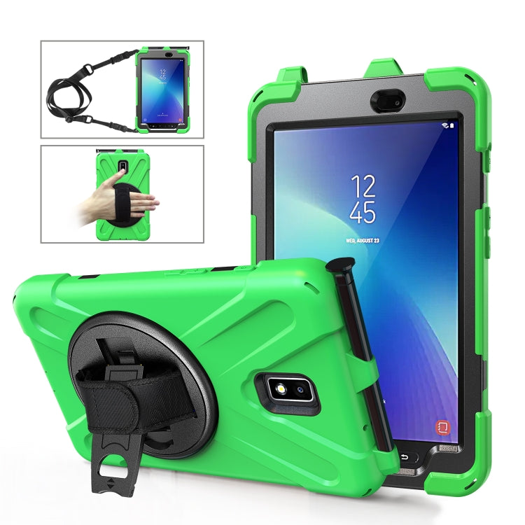 Shockproof Colorful Silicone + PC Protective Case with Holder & Hand Grip Strap & Pen Slot