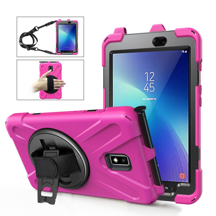 Shockproof Colorful Silicone + PC Protective Case with Holder & Hand Grip Strap & Pen Slot