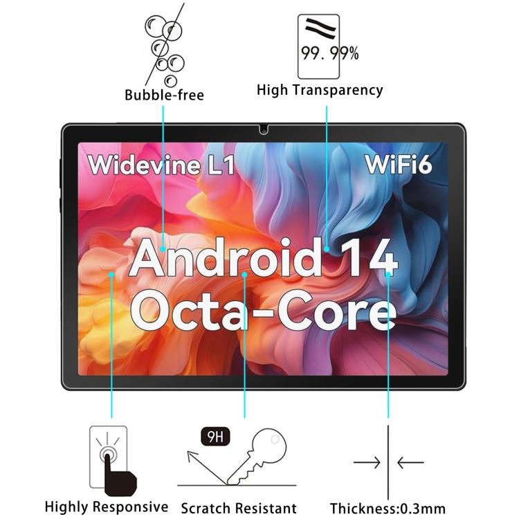 9H 0.3mm Explosion-proof Tempered Glass Film, For Freeski Tablet FSKA1000, For Freeski Tablet C12 10.4, For Freeski UKG9L 11.5