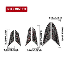 Load image into Gallery viewer, 6pcs/Set Forged Gold Foil Carbon Fiber Car Engine Side Vents Decorative Sticker for Chevrolet Corvette C8 2020-, Left and Right Driver, Engine Side Vents