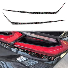 Load image into Gallery viewer, 2pcs/Set Forged Gold Foil Carbon Fiber Car Taillight Below Decorative Sticker for Chevrolet Corvette C8 2020-, Left and Right Driver, Taillight Below