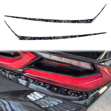 Load image into Gallery viewer, 2pcs/Set Forged Gold Foil Carbon Fiber Car Taillight Below Decorative Sticker for Chevrolet Corvette C8 2020-, Left and Right Driver, Taillight Below