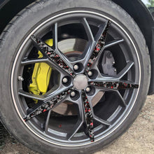 Load image into Gallery viewer, 20pcs/Set Forged Gold Foil Carbon Fiber Car Wheels Decorative Sticker for Chevrolet Corvette C8 2020-, Left and Right Driver, Wheels