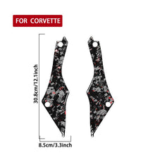 Load image into Gallery viewer, 2pcs/Set Forged Gold Foil Carbon Fiber Car Rear Door Inside Frame Decorative Sticker for Chevrolet Corvette C8 2020-, Left and Right Driver, Rear Door Inside