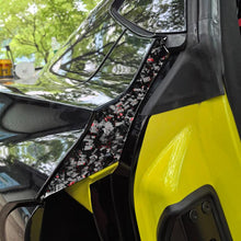 Load image into Gallery viewer, 2pcs/Set Forged Gold Foil Carbon Fiber Car Rear Door Inside Frame Decorative Sticker for Chevrolet Corvette C8 2020-, Left and Right Driver, Rear Door Inside
