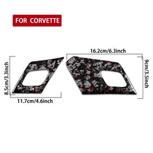 Load image into Gallery viewer, 2pcs/Set Forged Gold Foil Carbon Fiber Car Door Radar Decorative Sticker for Chevrolet Corvette C8 2020-, Left and Right Driver, Door Radar