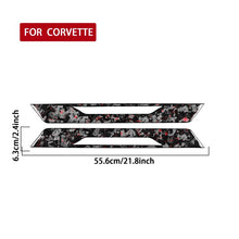 Load image into Gallery viewer, 2pcs/Set Forged Gold Foil Carbon Fiber Car Threshold Decorative Sticker for Chevrolet Corvette C8 2020-, Left and Right Driver, Threshold