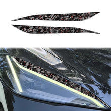 Load image into Gallery viewer, 2pcs/Set Forged Gold Foil Carbon Fiber Car Light Eyebrow Decorative Sticker for Chevrolet Corvette C8 2020-, Left and Right Driver, Light Eyebrow