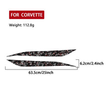 Load image into Gallery viewer, 2pcs/Set Forged Gold Foil Carbon Fiber Car Light Eyebrow Decorative Sticker for Chevrolet Corvette C8 2020-, Left and Right Driver, Light Eyebrow