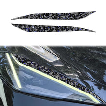Load image into Gallery viewer, 2pcs/Set Forged Gold Foil Carbon Fiber Car Light Eyebrow Decorative Sticker for Chevrolet Corvette C8 2020-, Left and Right Driver, Light Eyebrow