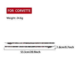 2pcs/Set Forged Gold Foil Carbon Fiber Car Taillight Decorative Sticker for Chevrolet Corvette C8 2020-, Left and Right Driver, Taillight