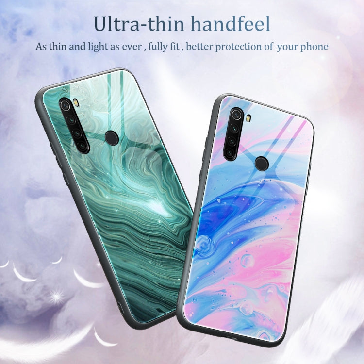 Marble Pattern Glass Protective Case, For Xiaomi Redmi Note 8T