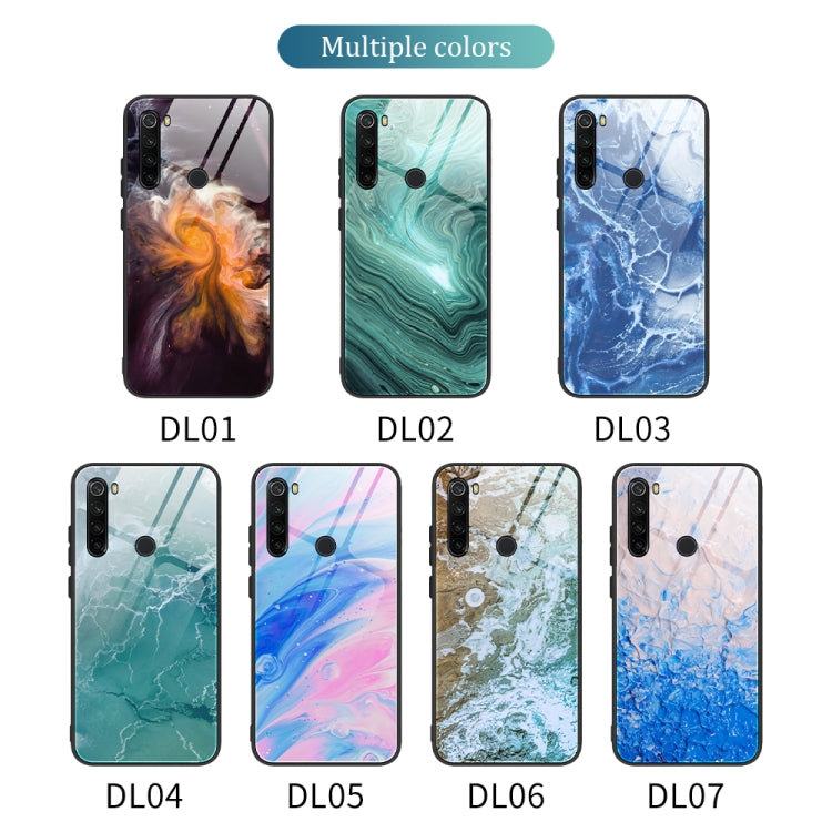 Marble Pattern Glass Protective Case, For Xiaomi Redmi Note 8T